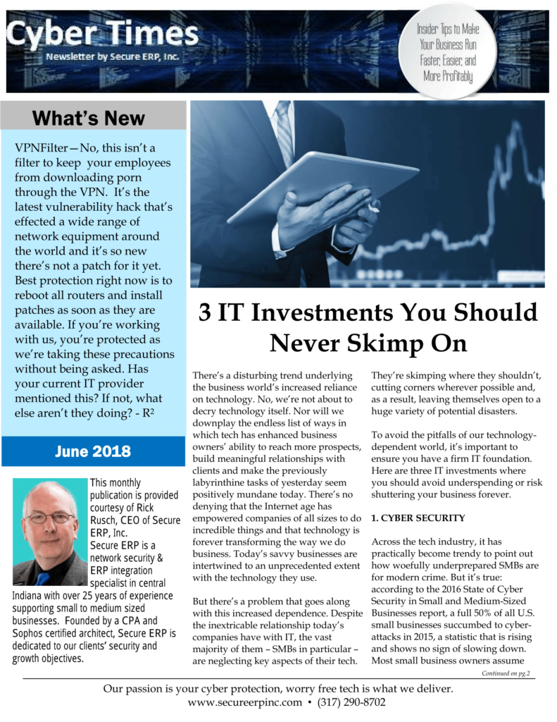 June 2018 Secure ERP Newsletter