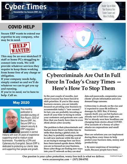 May 2020 Secure ERP Newsletter