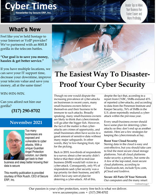 November 2021 Secure ERP Newsletter